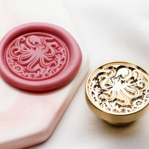 Octopus Wax Seal Stamp Kit, octopus wax seal kit, envelope seal stamp, invitation seal stamp