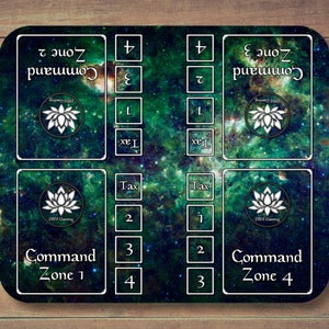 Magic Command Zone 7.75" X 9.25" Playmat Middle Mat Centerpiece For Commander And Edh Tabletop Card Games