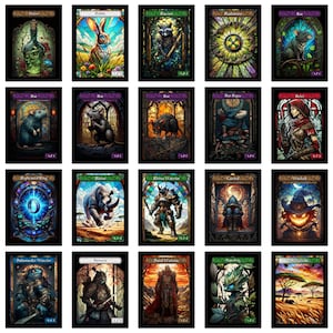 Stained Glass Art Token MTG Token Bundle Magic Token Bundle MTG Stained Glass Art Token Bulk Pack for Magic and other collectible card games image 12