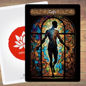 Copia token token MTG token Stained Glass Art token 5 Pack per Magic e altri giochi di carte collezionabili