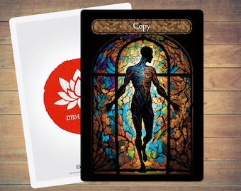 Copy Token MTG Token Stained Glass Art Token 5 Pack for Magic and other collectible card games