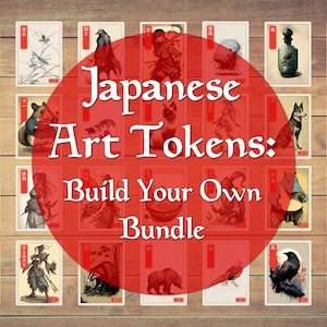 Pacote de fichas de arte em estilo japonês para Magic e outros jogos de cartas colecionáveis