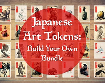 Japanese Style Art Token Bulk Pack for Magic and other collectible card games