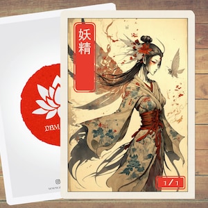 Faerie Token MTG Token Japanese Style Art Token 5 Pack for Magic and other collectible card games