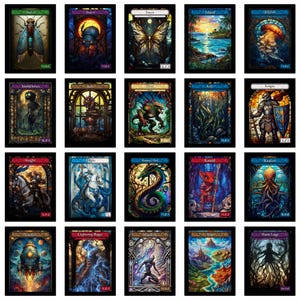Stained Glass Art Token MTG Token Bundle Magic Token Bundle MTG Stained Glass Art Token Bulk Pack for Magic and other collectible card games image 9