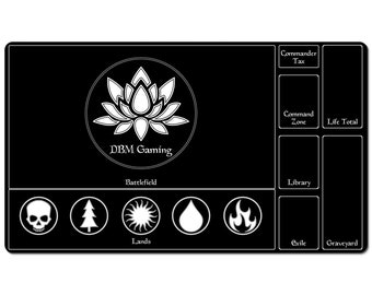 Magic The Gathering 2-player Black Lotus Playmat Custom MTG Play Mat Free Tube