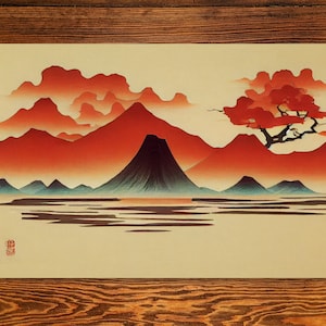Volcanic Island 14&quot; X 24&quot; Playmat With Option for Magic Zone Layout For Edh And Commander