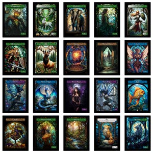 Stained Glass Art Token MTG Token Bundle Magic Token Bundle MTG Stained Glass Art Token Bulk Pack for Magic and other collectible card games image 6