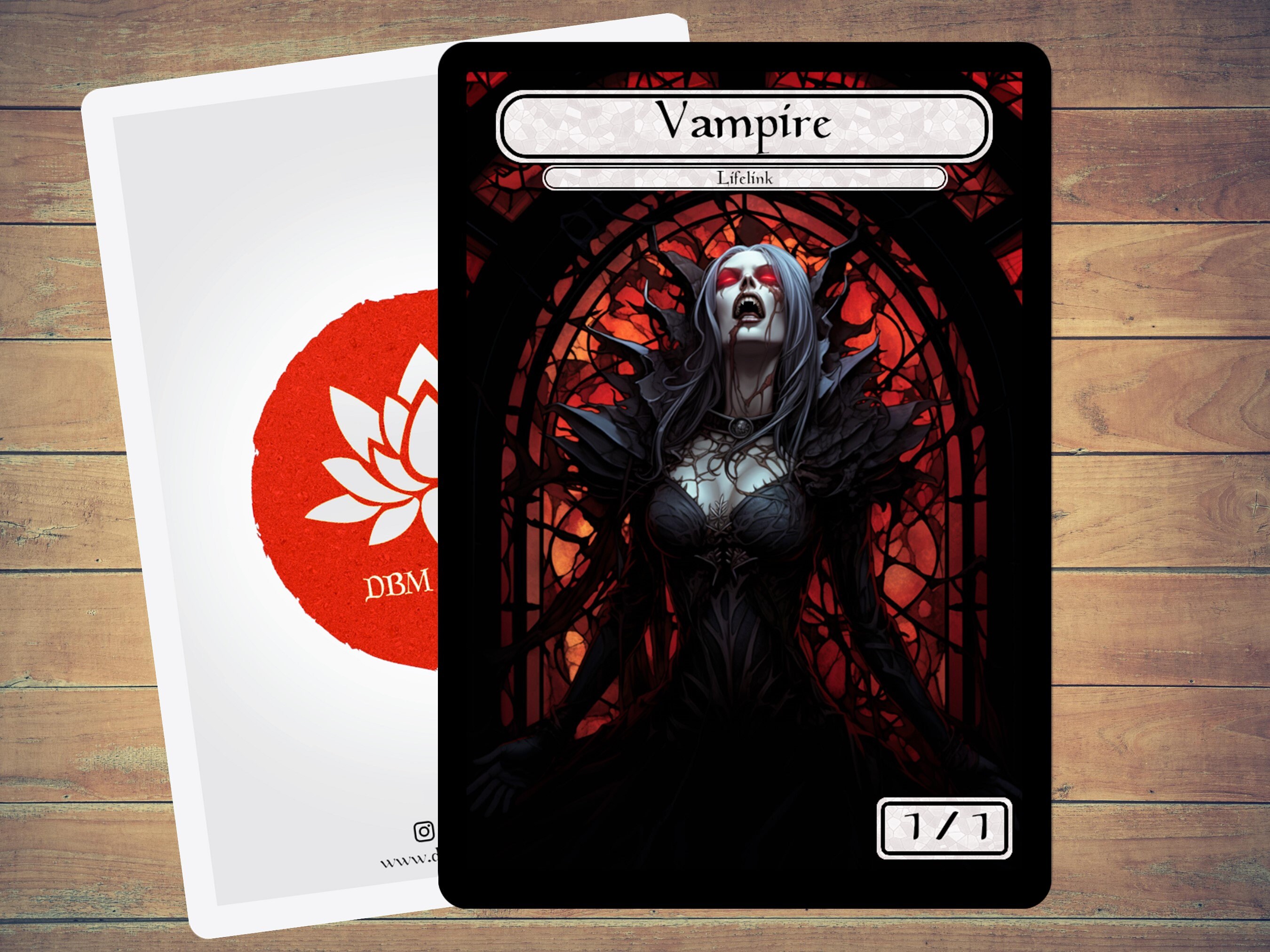 Vampire Token MTG Token Stained Glass Art Token 5 Pack for