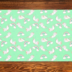 Caticorn 14" X 24" Playmat For Edh and Commander And Other Tabletop Card Games