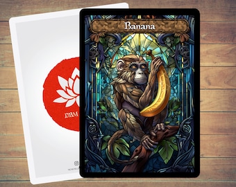 Banana Token MTG Token Stained Glass Art Token 5 Pack for Magic and other collectible card games