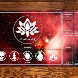 Magic Zone Layout 14 "x 24" Spielmatte für Edh und Kommandant mit dem Rho Ophiuchi Dunkle Wolke Hintergrund