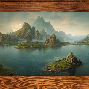 Tapete de juego Island de 14" x 24" para juegos de cartas, CCG y de mesa con opción de diseño de zona Magic Edh para Commander