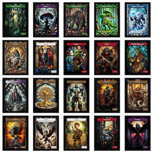 Stained Glass Art Token MTG Token Bundle Magic Token Bundle MTG Stained Glass Art Token Bulk Pack for Magic and other collectible card games image 7