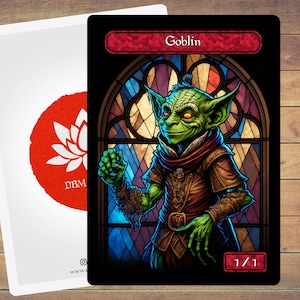 Goblin Token MTG Token Stained Glass Art Token 5 Pack per Magic e altri giochi di carte collezionabili