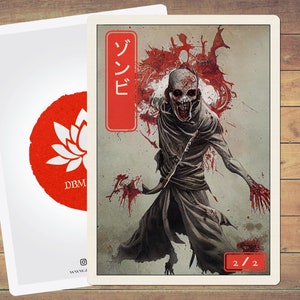 Zombie Token MTG Token Japanese Style Art Token 5 Pack for Magic and other collectible card games