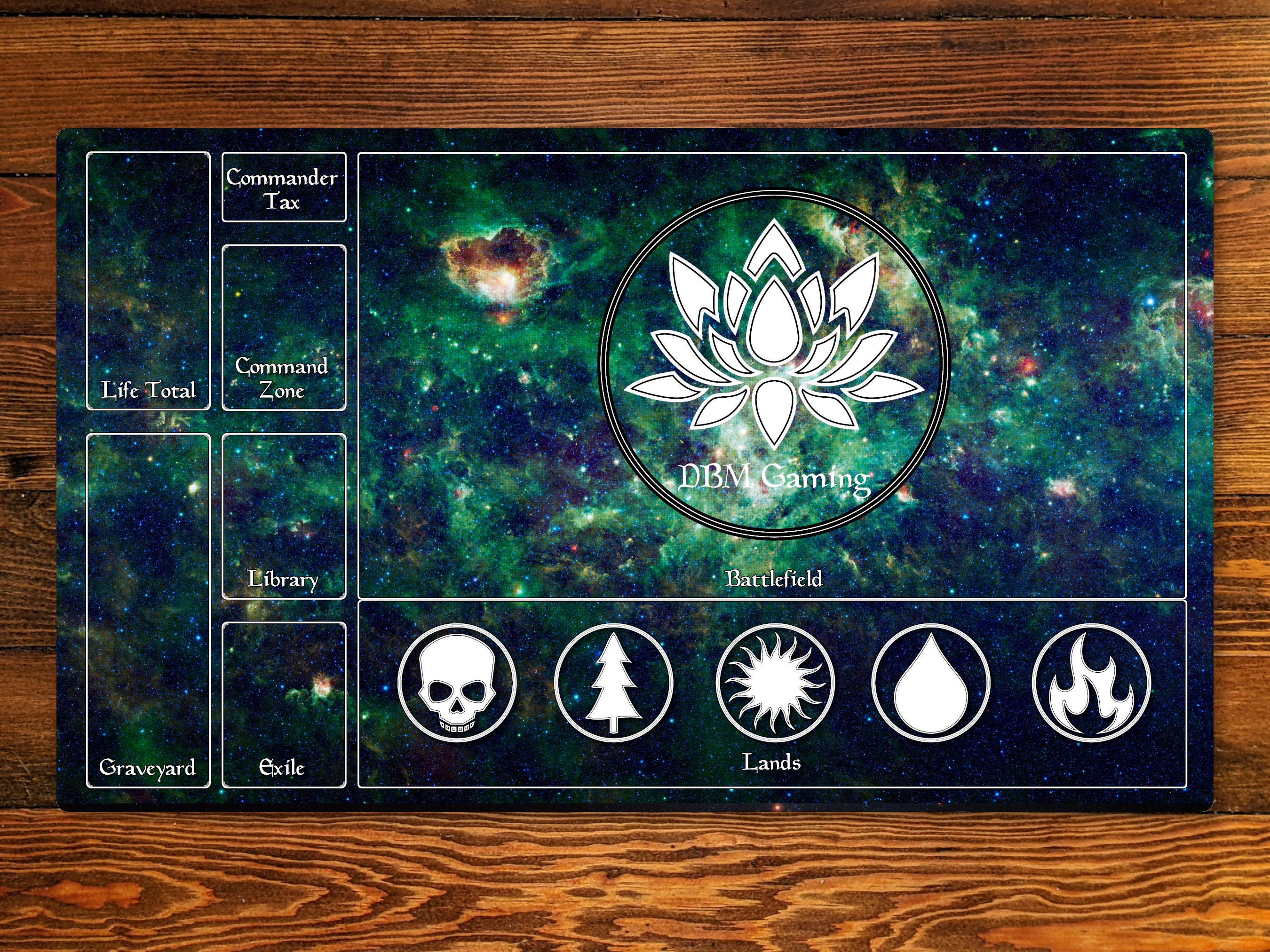 Magic Zone Layout 14 X 24 Playmat for Edh and Etsy