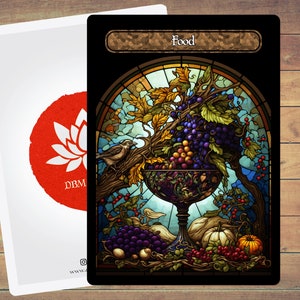 Token de Comida, Token MTG, Token de Arte em Vitral, Pacote com 5 para Magic e outros jogos de cartas colecionáveis