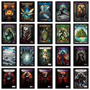 Stained Glass Art Token MTG Token Bundle Magic Token Bundle MTG Stained Glass Art Token Bulk Pack for Magic and other collectible card games image 15