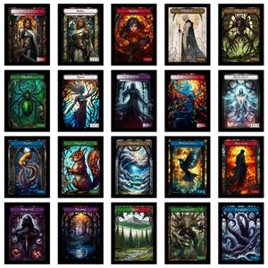 Stained Glass Art Token MTG Token Bundle Magic Token Bundle MTG Stained Glass Art Token Bulk Pack for Magic and other collectible card games image 14