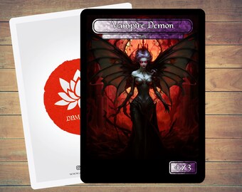 Vampire Demon Token MTG Token Vampire Token Stained Glass Art Token 5 Pack for Magic and other collectible card games