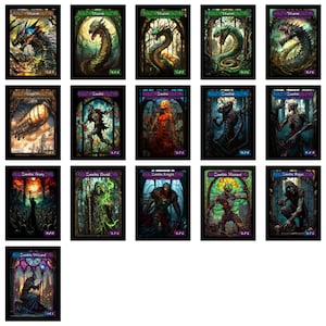 Stained Glass Art Token MTG Token Bundle Magic Token Bundle MTG Stained Glass Art Token Bulk Pack for Magic and other collectible card games image 17