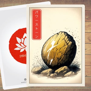 Powerstone Token MTG Token Japanese Style Art Token 5 Pack for Magic and other collectible card games