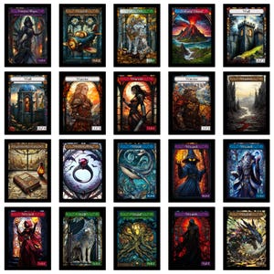 Stained Glass Art Token MTG Token Bundle Magic Token Bundle MTG Stained Glass Art Token Bulk Pack for Magic and other collectible card games image 16