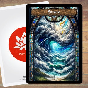 Stormtoken MTG-token Stained Glass Art Token 5-pack voor magie en andere kaartspellen voor verzamelaars
