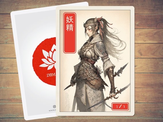 Elf Token MTG Token Japanese Style Art Token 5 Pack for Magic and