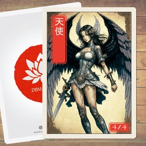 Angel Token MTG Token Japanese Style Art Token 5 Pack for Magic and other collectible card games