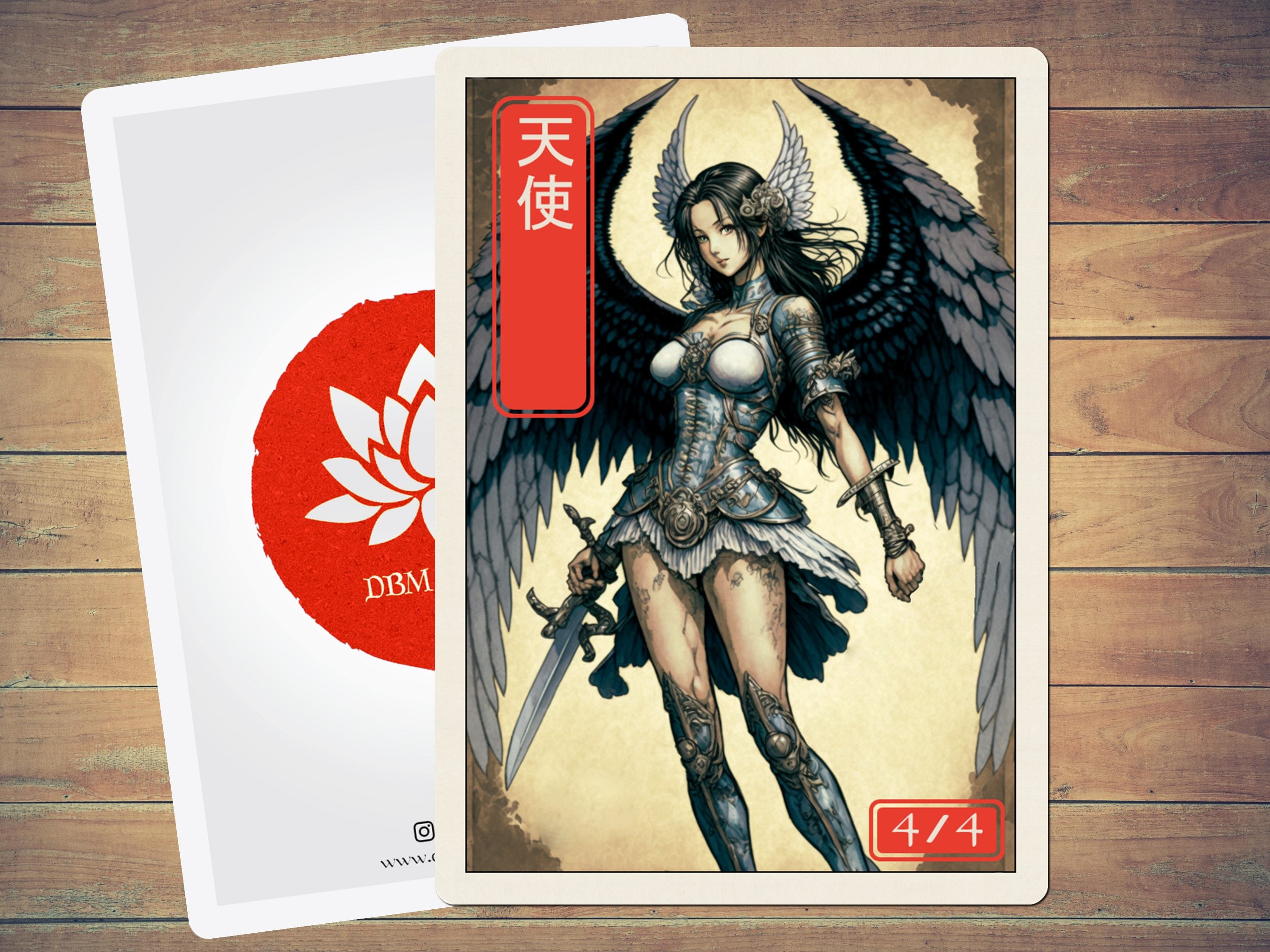 Angel Token MTG Token Japanese Style Art Token 5 Pack for Magic