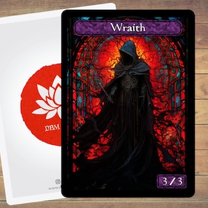 Wraith Token MTG Token Stained Glass Art Token 5 Pack for Magic and other collectible card games