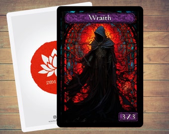 Wraith Token MTG Token Stained Glass Art Token 5 Pack for Magic and other collectible card games