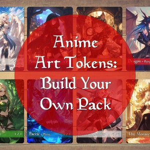 Anime Art MTG Token Anime Magic Token Custom Pack für Magic Tokens und andere Sammelkartenspiele Großpackung Sexy Anime