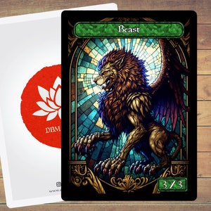 Gettone Bestia Gettone MTG Gettone Vetro Colorato Art Gettone 5 Pack per Magic e altri giochi di carte collezionabili
