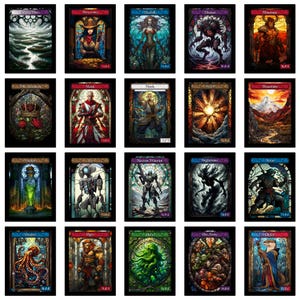 Stained Glass Art Token MTG Token Bundle Magic Token Bundle MTG Stained Glass Art Token Bulk Pack for Magic and other collectible card games image 10
