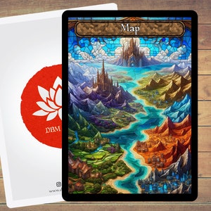 Map Token MTG Token Stained Glass Art Token 5er Pack für Magic und andere Sammlerkartenspiele