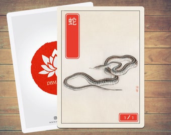 Snake Token Japanese Style Art Token 5 Pack for Magic and other collectible card games