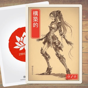 Construct Token MTG-token Japanse stijl kunsttoken 5-pack voor magie en andere kaartspellen voor verzamelaars