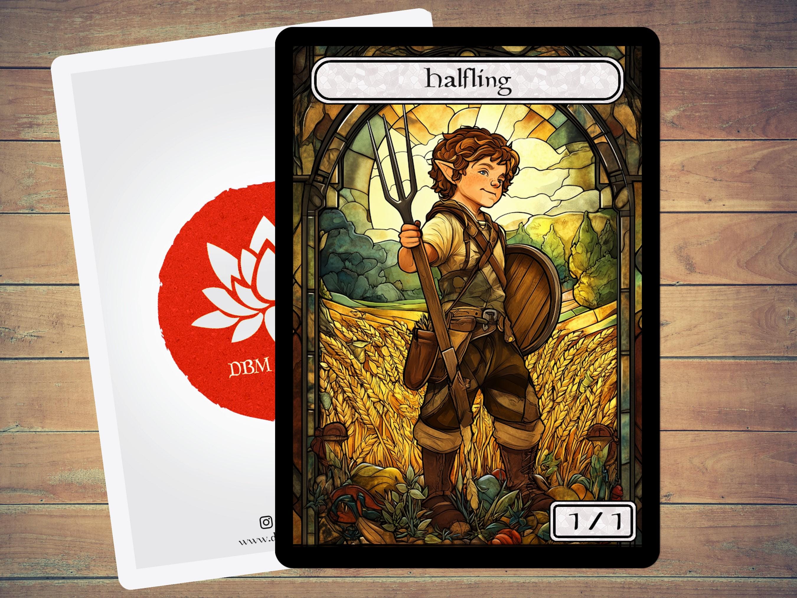 mtg cards with cats Magic the Gathering Lord of the Rings Delighted Halfling LTR #402 (Ful –  Rotterdam Comics