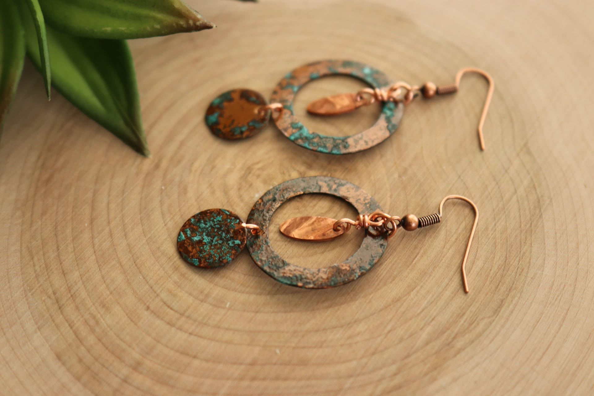 Copper Washer Earrings UK
