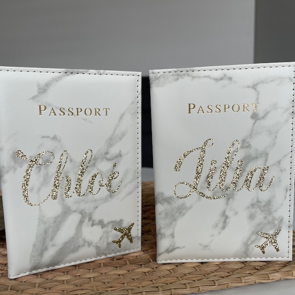 Porte passeport personnalisé - pochette personnalisée - portefeuille - wallet custom - étui passeport - étui permis