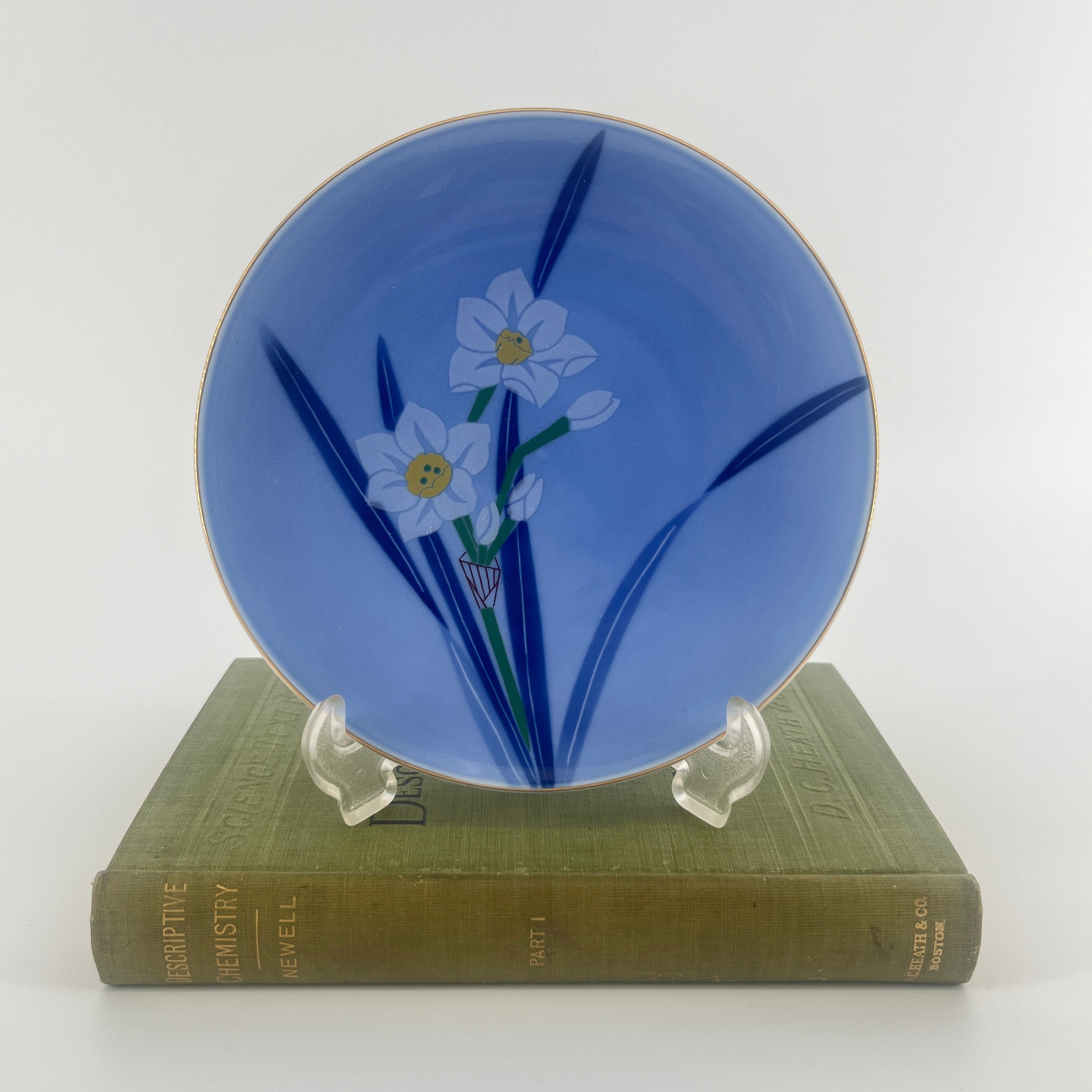 70s Flower Rim Plate - Etsy