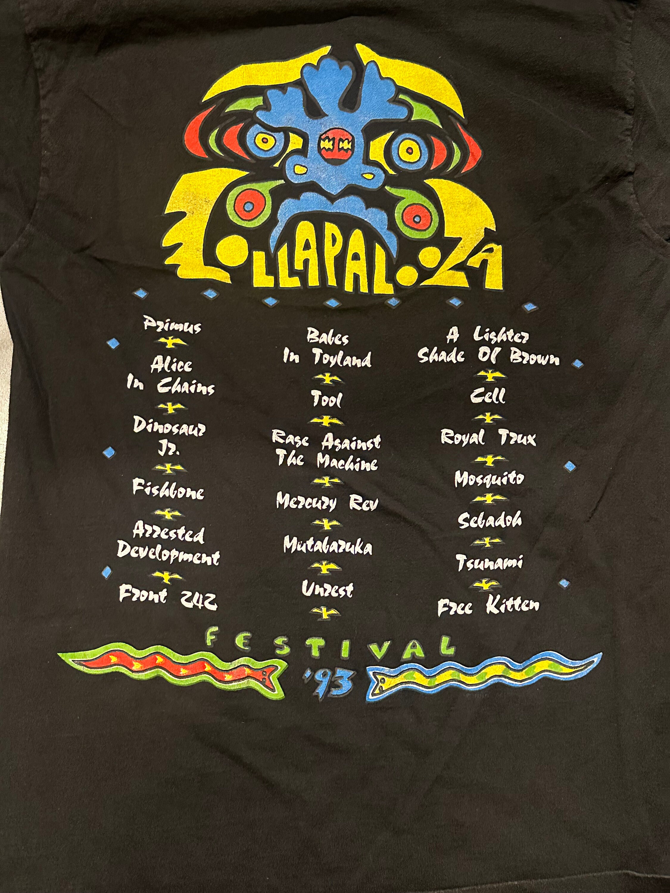 Vintage 1993 Lollapalooza Festival T-shirt USA Made Single