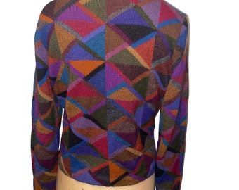 Vintage 90's Millma Bolivia Multi Color Cropped Geometric