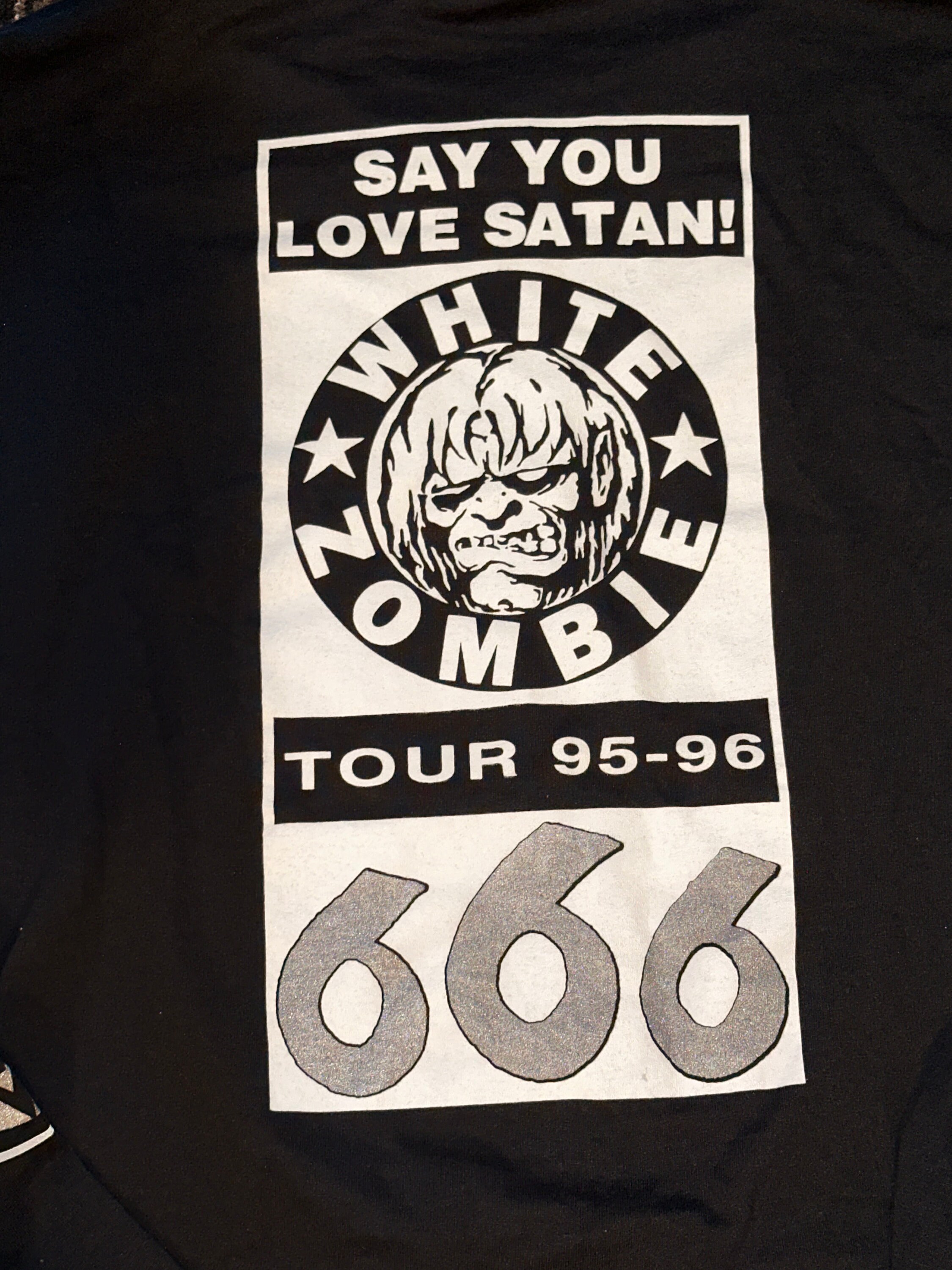Vintage 95/96 Fruit of the Loom Best Rob Zombie Say You Love Satan 