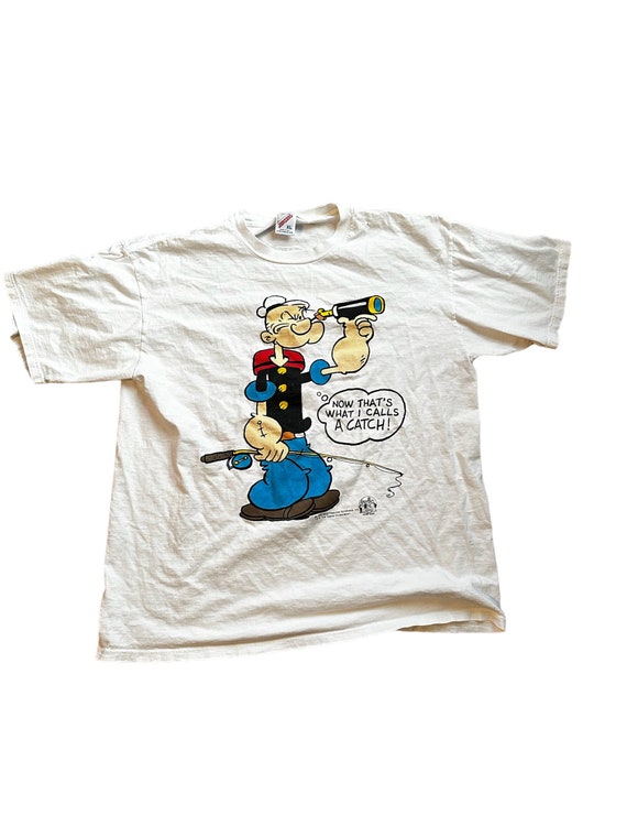 Vintage 1993 Jerzees United Features Syndicate Popeye Olive Oyl Now Thats A  Catch Bikini T-shirt USA Made 