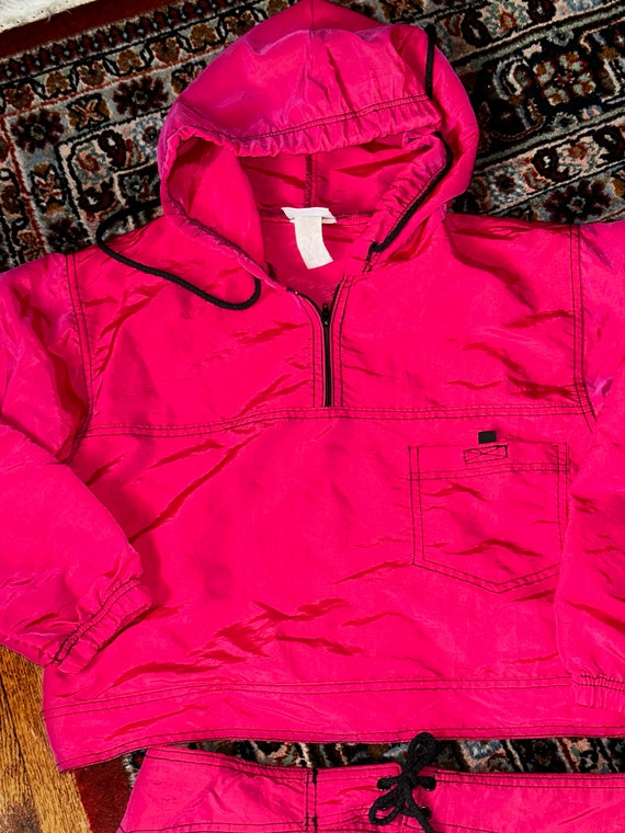 【Anyone more】Tron Summer Hood String Windbreaker Jumper Playboy Pacsun Pink Reflective Pullover Windbreaker Jacket 1
