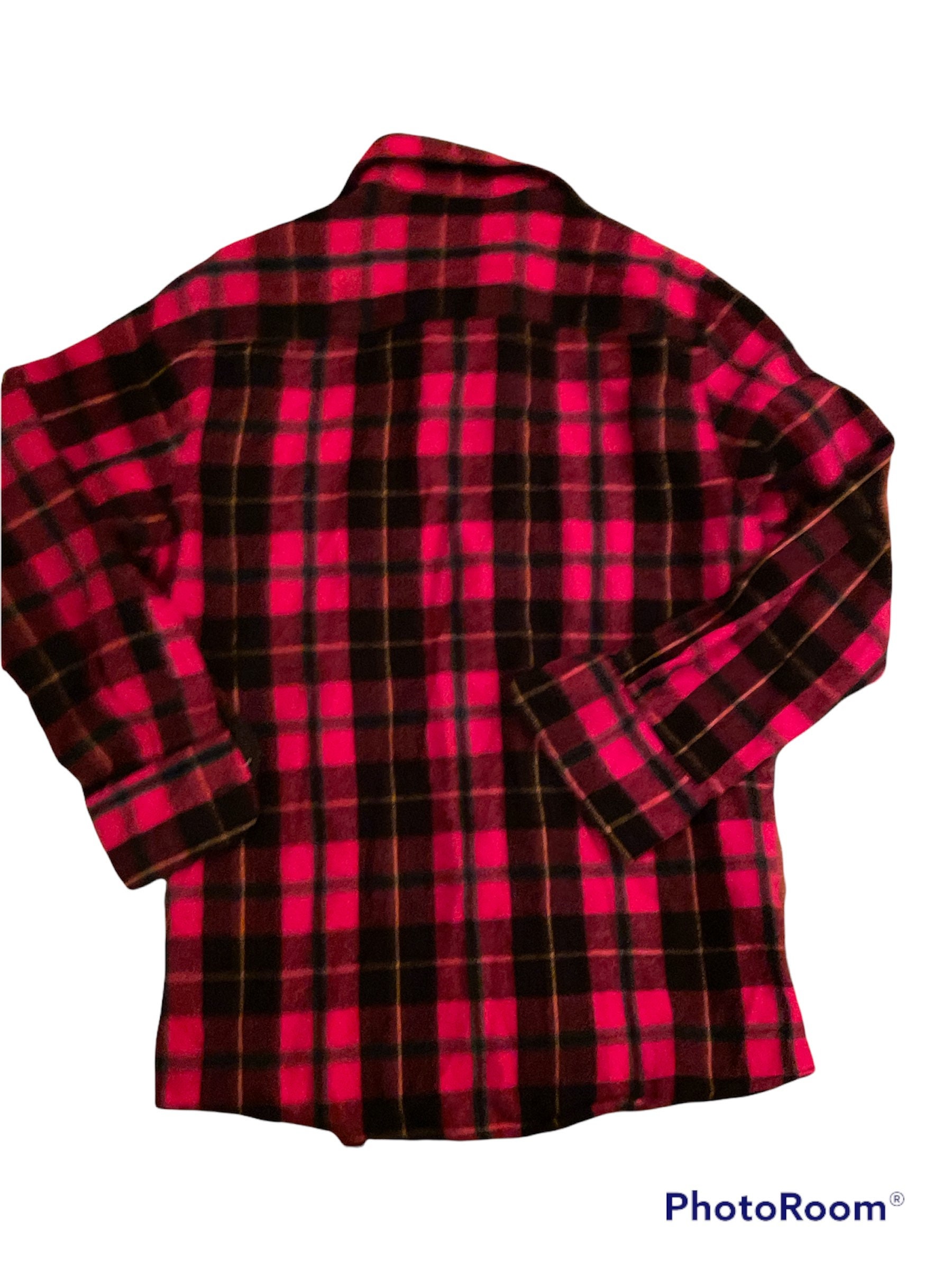 Vintage 90's Northwest Territory Red Plaid Acrylic Long